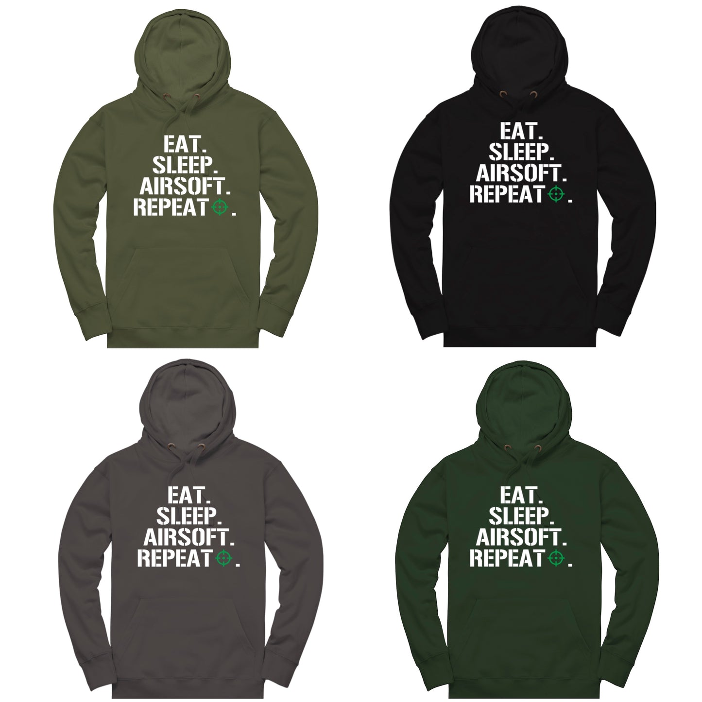 EAT. SLEEP. AIRSOFT. REPEAT. | AIRSOFT HOODIE