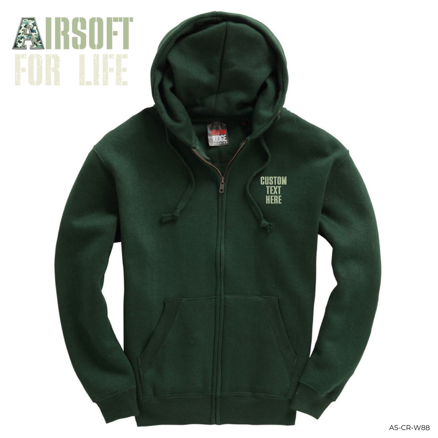 Customisable Airsoft For Life Zip Hoodie