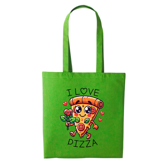 I Love Pizza Tote Bag | Green