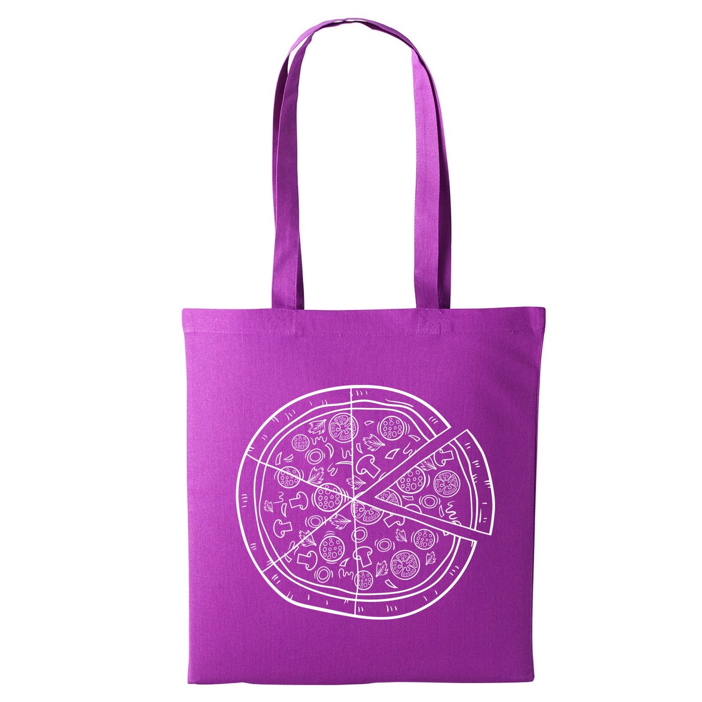 Pizza Outline Tote Bag | Magenta