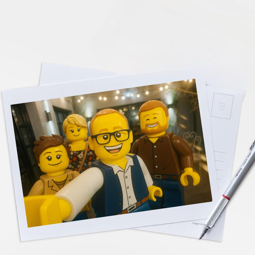 🟨 Custom LEGO Style Postcard